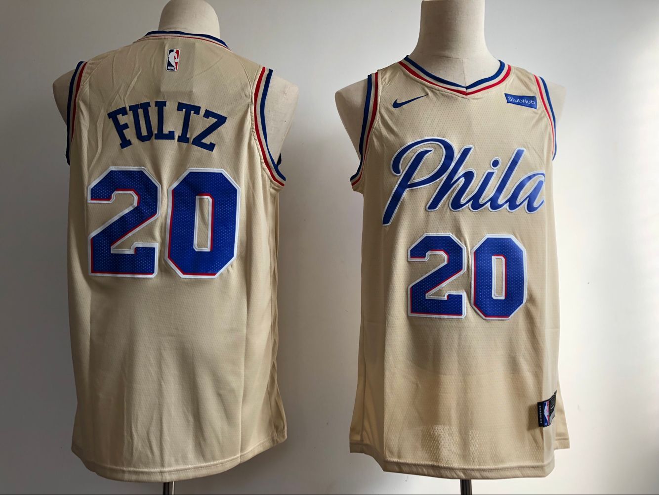 Men Philadelphia 76ers 20 Fultz Gream City Edition Game Nike NBA Jerseys